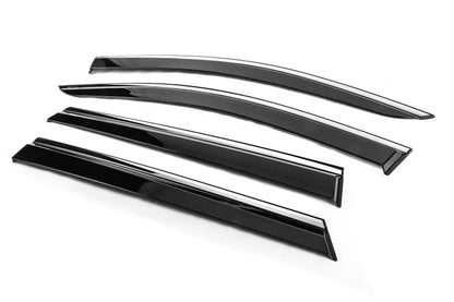 Window Deflectors with Chrome Trim Niken Luxury (4 pcs) for Peugeot 5008 2016-2023 - image 2