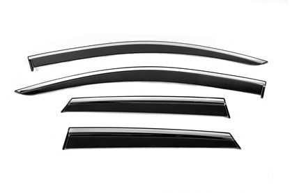 Window Deflectors with Chrome Trim Niken Luxury (4 pcs) for Renault Captur 2013-2019 - image 1