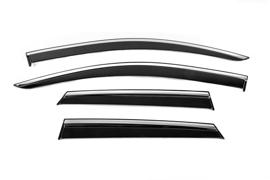 Window Deflectors with Chrome Trim Niken Luxury (4 pcs) for Renault Captur 2013-2019 - image 1