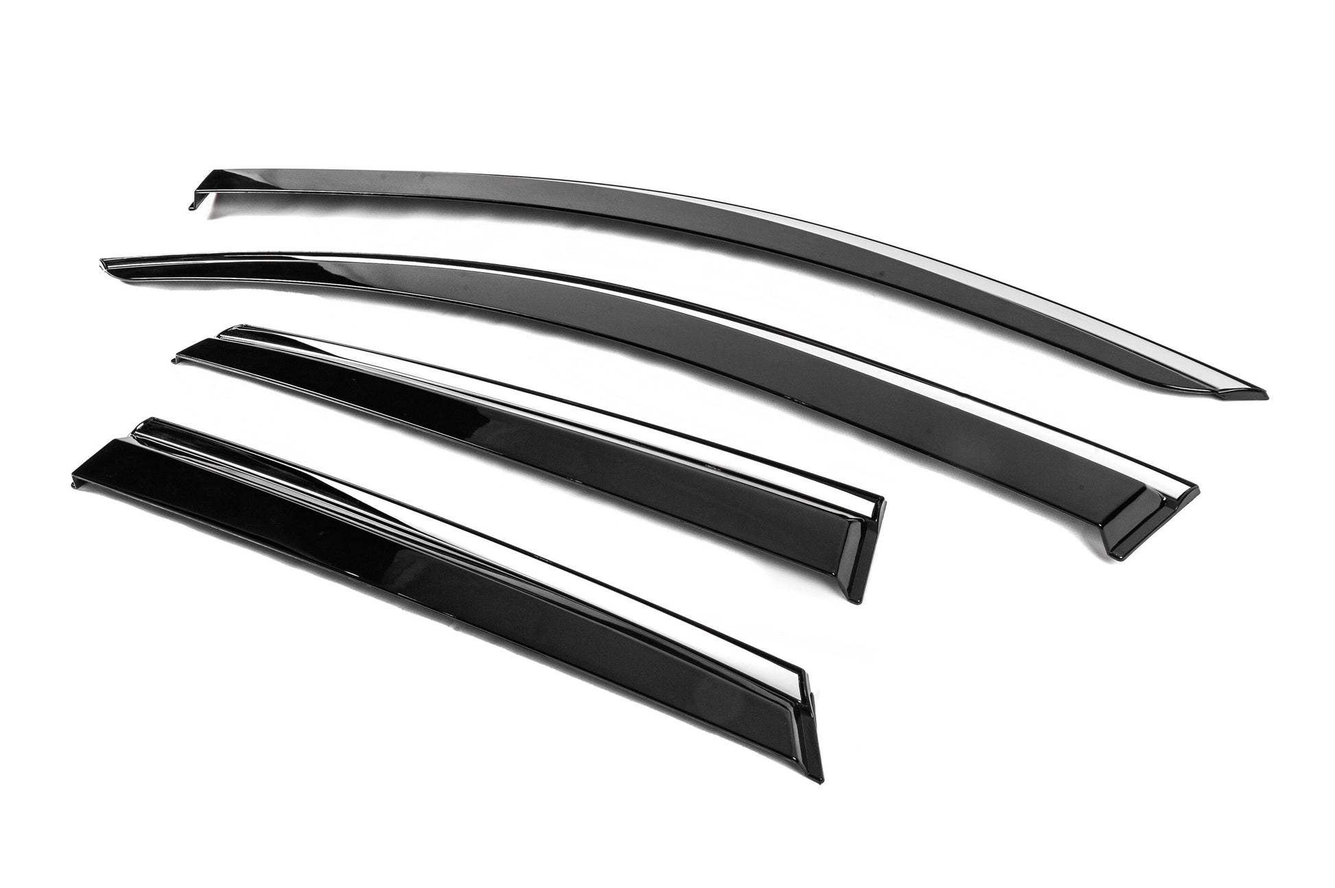 Window Deflectors with Chrome Trim Niken Luxury (4 pcs) for Renault Captur 2013-2019 - image 2