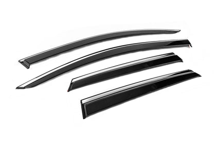 Window Deflectors with Chrome Trim Niken Luxury (4 pcs) for Renault Captur 2013-2019 - image 3