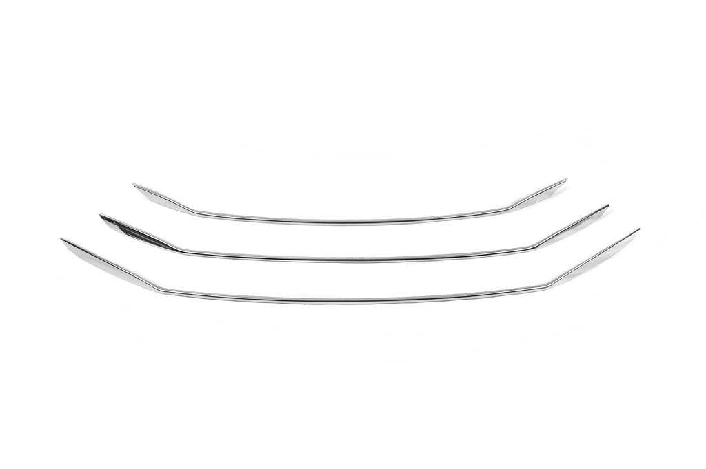 Grille overlays (3 pcs, stainless steel) for Hyundai Elantra (MD/UD) 2011-2015 - Reelken Auto