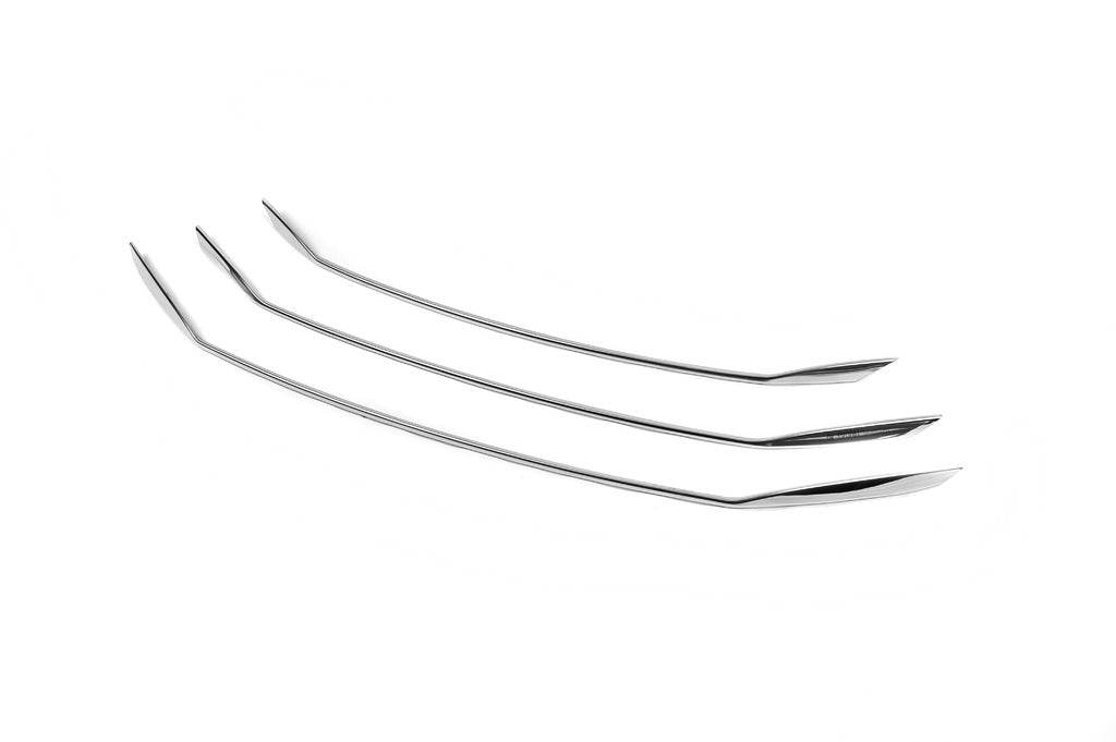 Grille overlays (3 pcs, stainless steel) for Hyundai Elantra (MD/UD) 2011-2015 - Reelken Auto