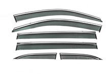 Window Deflectors with Chrome Trim Niken Luxury (6 pcs) for Toyota Highlander 2013-2019 - image 1