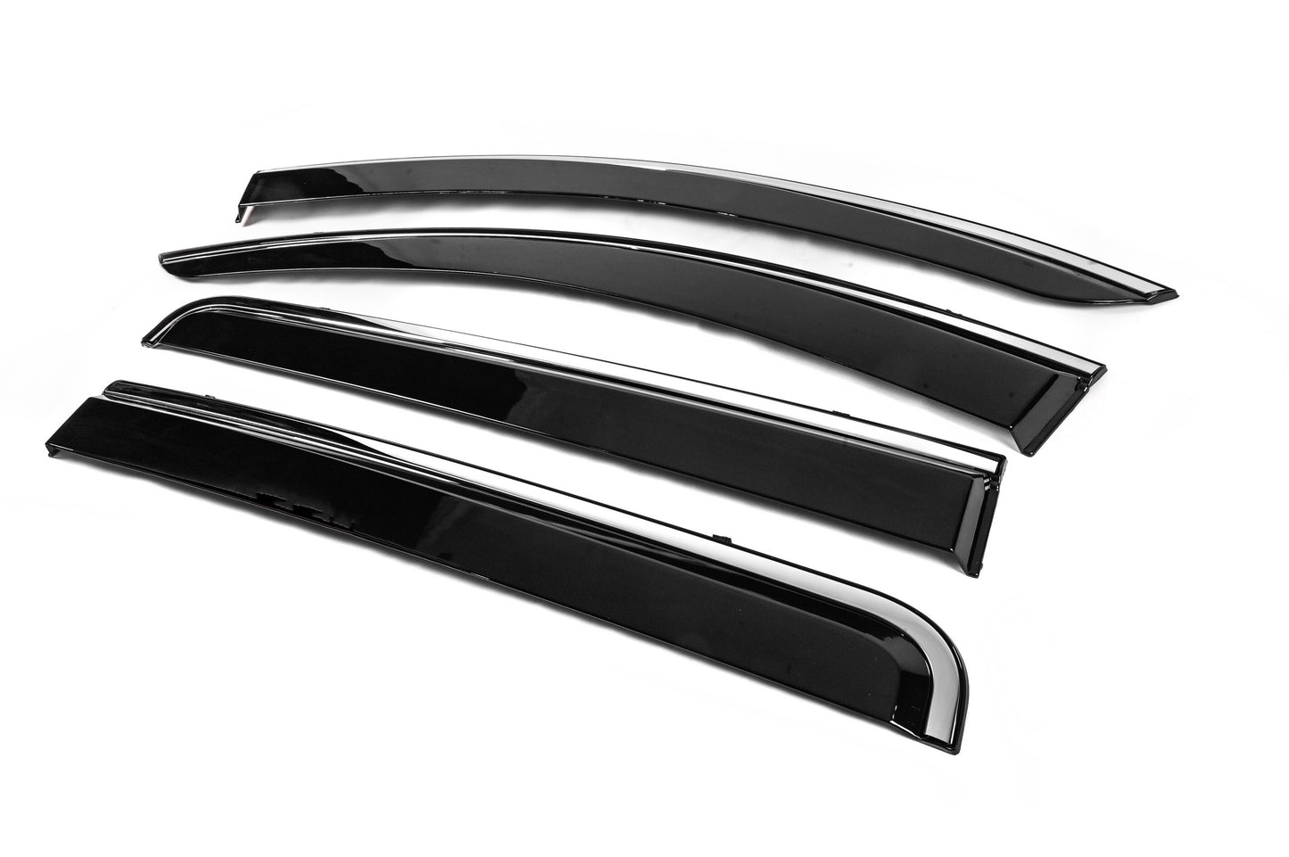 Window Deflectors with Chrome Trim Niken Luxury (4 pcs) for Mitsubishi L200 2015-2024 - image 2