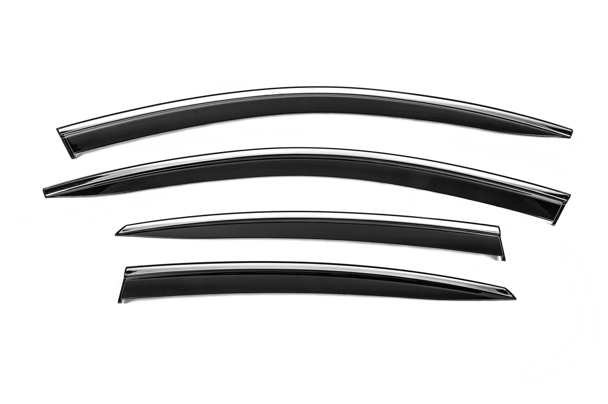 Window Deflectors with Chrome Trim Niken Luxury (4 pcs) for Hyundai Ioniq 6 2022- - image 1