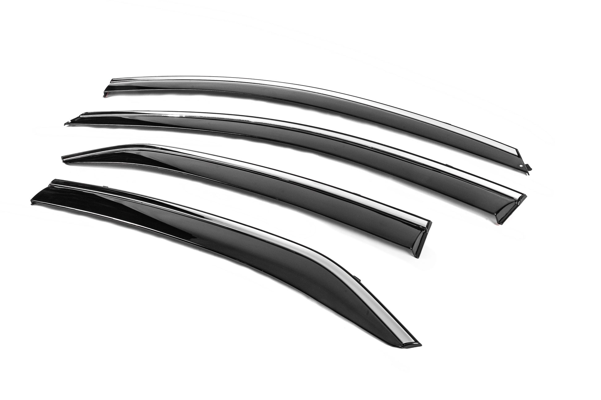 Window Deflectors with Chrome Trim Niken Luxury (4 pcs) for Toyota Corolla 2013-2019 - image 3