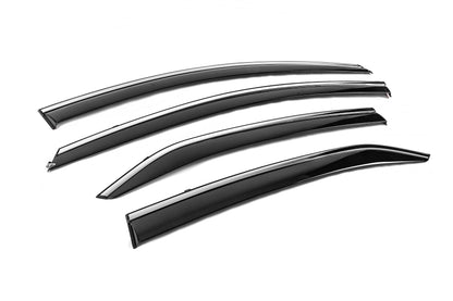 Window Deflectors with Chrome Trim Niken Luxury (4 pcs) for Toyota Corolla 2013-2019 - image 4