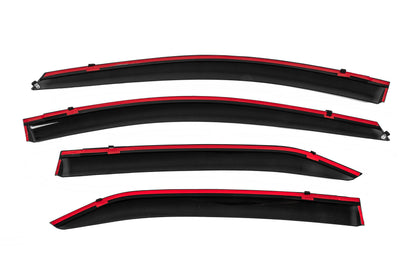 Window Deflectors with Chrome Trim Niken Luxury (4 pcs) for Toyota Corolla 2013-2019 - image 5