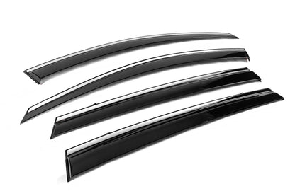 Window Deflectors with Chrome Trim Niken Luxury (4 pcs) for Toyota Rav 4 2013-2018 - image 3