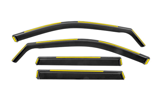 In-Channel Wind Deflectors Niken Luxury (4 pcs) for Jeep Grand Cherokee WK2 2010-2021 - image 1