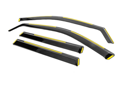In-Channel Wind Deflectors Niken Luxury (4 pcs) for Jeep Grand Cherokee WK2 2010-2021 - image 2