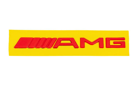 AMG nameplate (20cm, ABS, red) for Mercedes - Reelken Auto