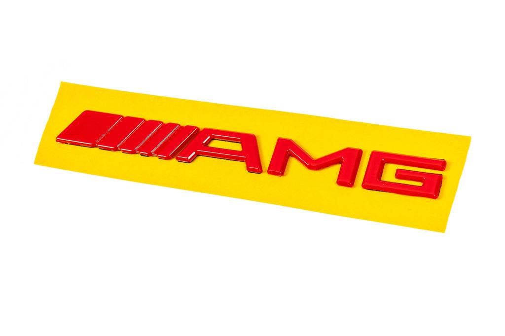 AMG nameplate (20cm, ABS, red) for Mercedes - Reelken Auto