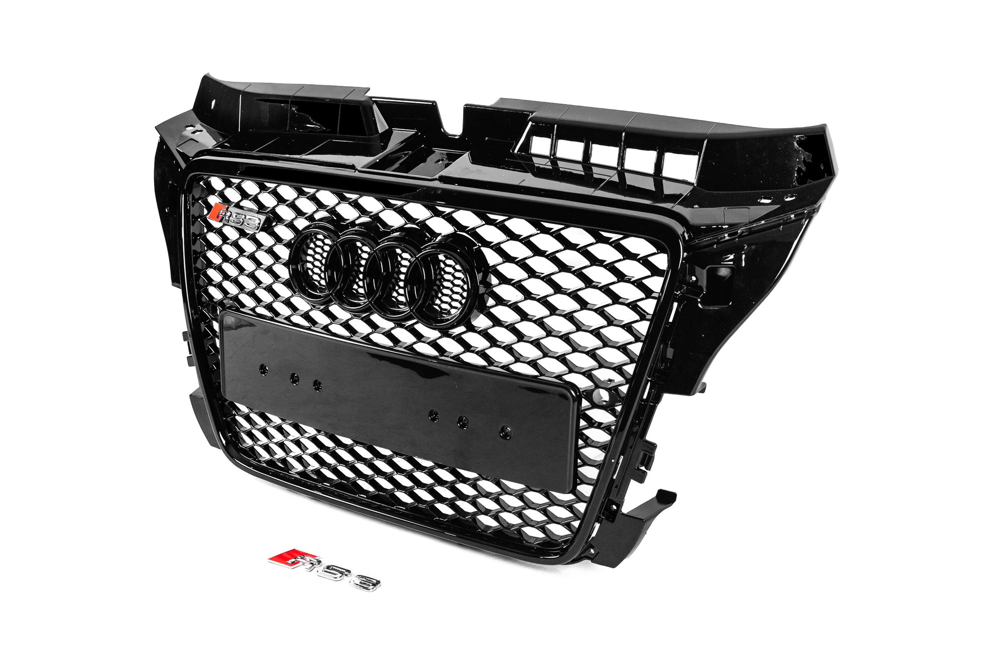 Front Grille RS-Style (2008-2012, black with chrome) for Audi A3 2003-2012 - image 2