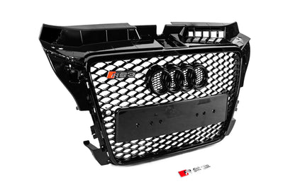 Front Grille RS-Style (2008-2012, black with chrome) for Audi A3 2003-2012 - image 3