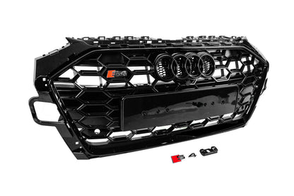 Front Grille S-Style (2020-2022, black) for Audi A4 B9 2015-2024 - image 3
