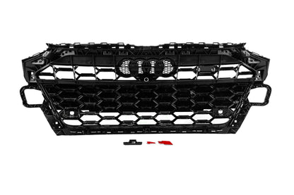 Front Grille S-Style (2020-2022, black) for Audi A4 B9 2015-2024 - image 4