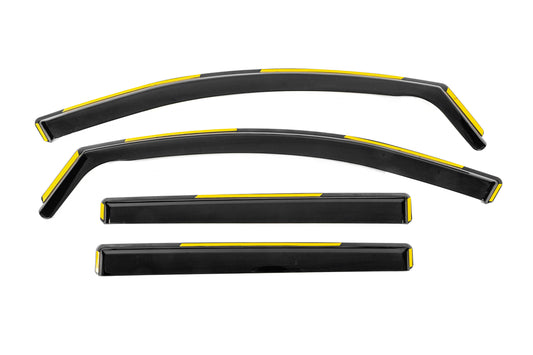 In-Channel Wind Deflectors Niken Luxury (4 pcs) for Mitsubishi L200 2015-2024 - image 1