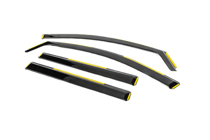 In-Channel Wind Deflectors Niken Luxury (4 pcs) for Mitsubishi L200 2015-2024 - image 2