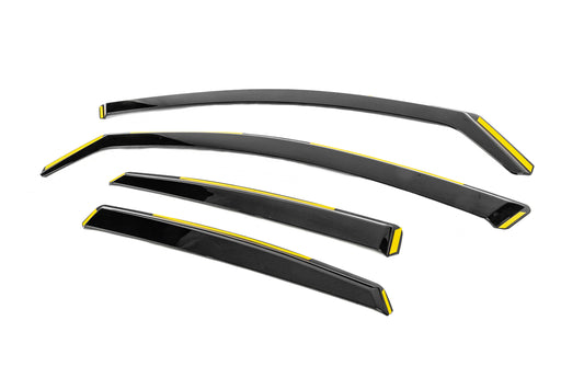 In-channel window wind deflectors Niken Luxury (Sedan, 4 pcs) for Audi A6 C7 2011-2017 - image 2