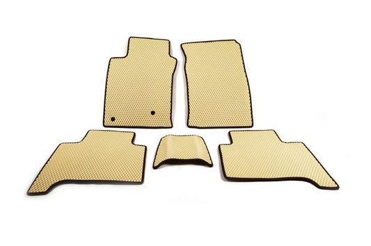 EVA mats (2 rows, beige) for Toyota Land Cruiser Prado 120 - Reelken Auto