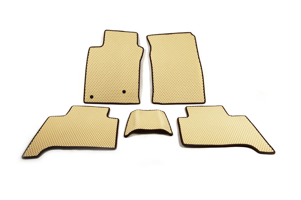 EVA Floor Mats (2 Rows, Beige) for Toyota Land Cruiser Prado 120 2002-2009 - image 1