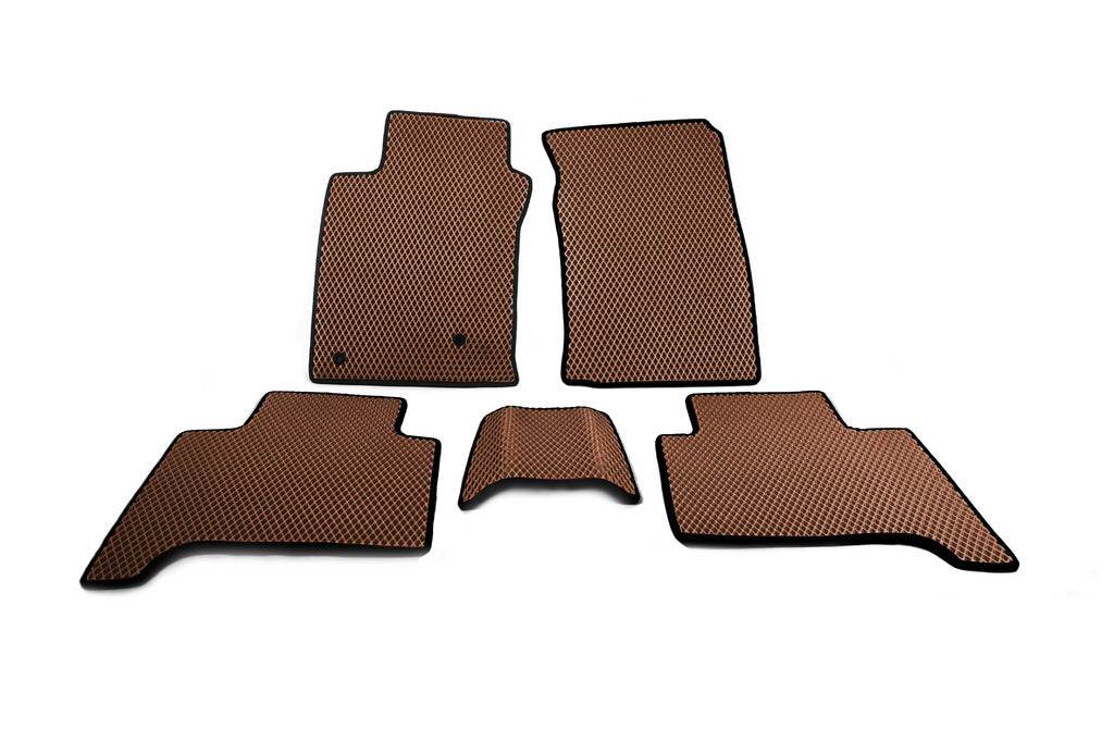 EVA mats (2 rows, brick) for Toyota Land Cruiser Prado 120 - Reelken Auto