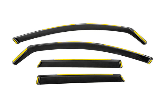 In-Channel Wind Deflectors Niken Luxury (SW, 4 pcs) for Audi A6 C7 2011-2017 - image 1