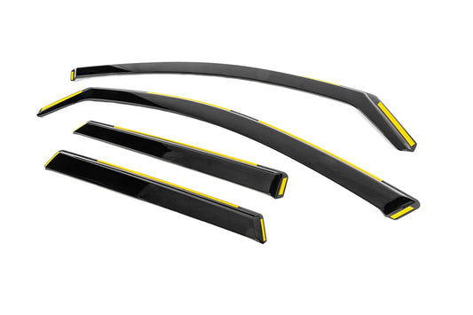 In-channel window deflectors Niken Luxury (Avant, 4 pcs) for Audi A6 C7 2011-2017 - image 2