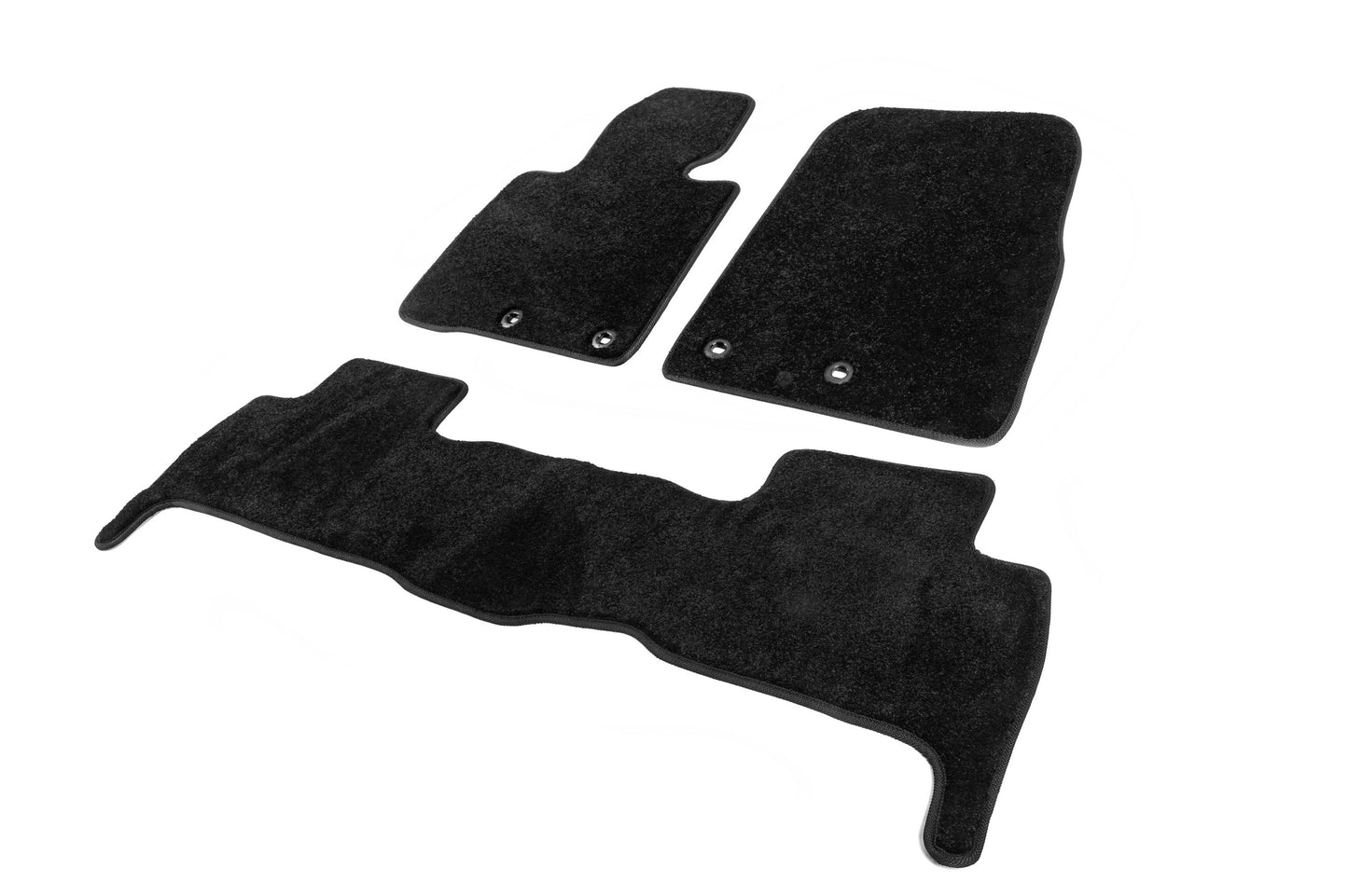 Deluxe Textile Floor Mats V-2 (2012-2021, Black) for Toyota Land Cruiser 200 2007-2021 - image 1
