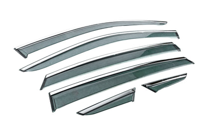 Window Deflectors with Chrome Trim Niken Luxury (6 pcs) for Toyota Venza 2020- - image 3