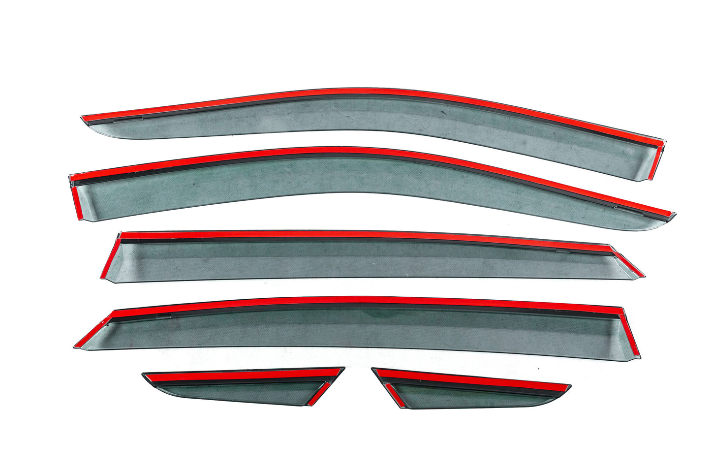 Window Deflectors with Chrome Trim Niken Luxury (6 pcs) for Toyota Venza 2020- - image 4