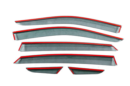 Window Deflectors with Chrome Trim Niken Luxury (6 pcs) for Toyota Venza 2020- - image 4