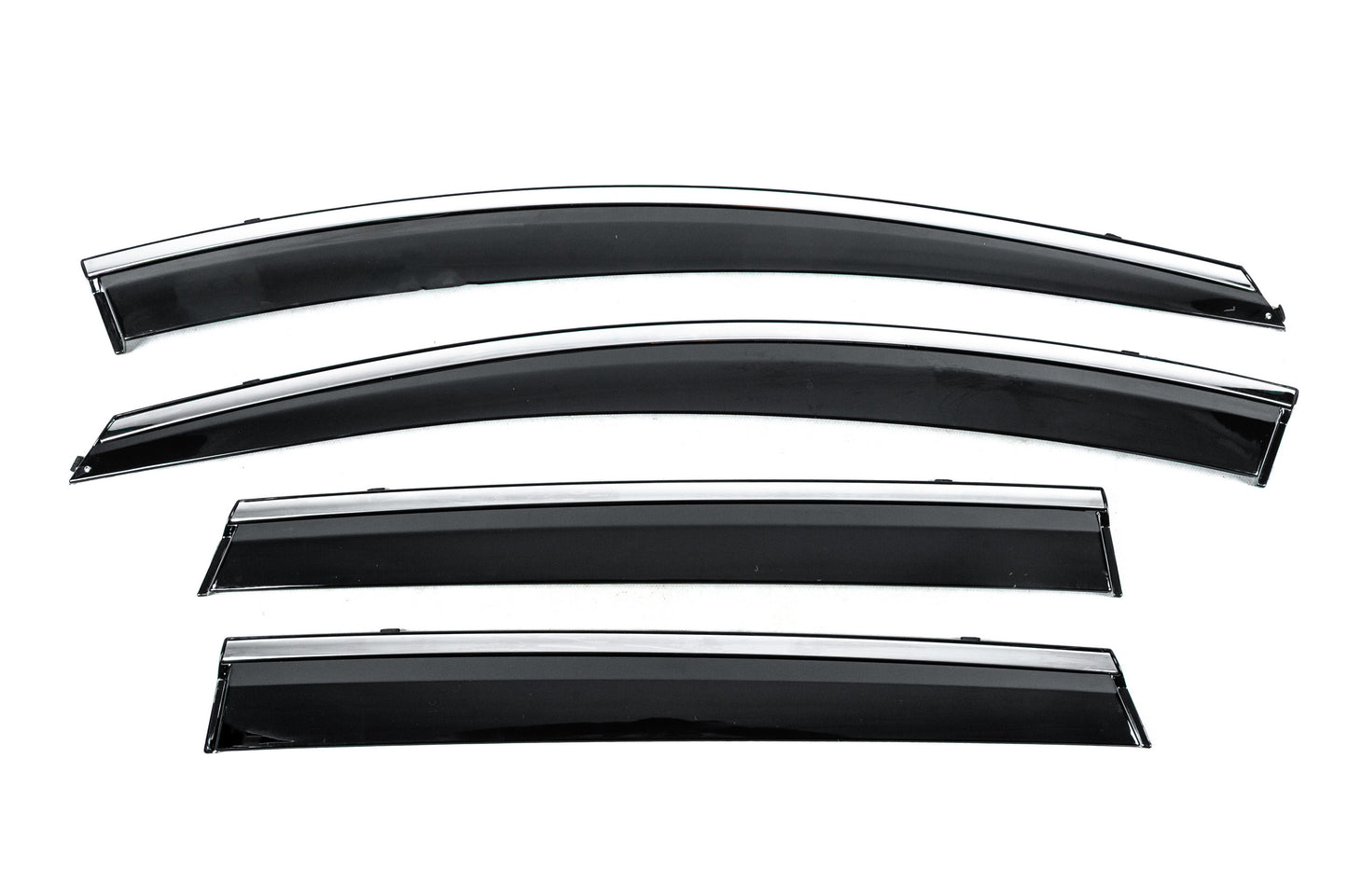 Window Deflectors with Chrome Trim Niken Luxury (4 pcs) for Renault Captur 2019- - image 1