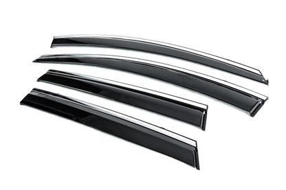 Window Deflectors with Chrome Trim Niken Luxury (4 pcs) for Renault Captur 2019- - image 2