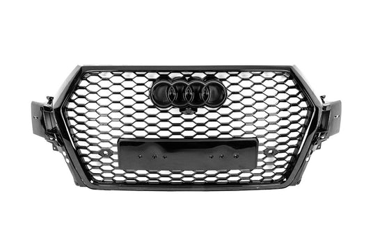 RS-style front grille (2015-2019, black) for Audi Q7 2015- - image 1