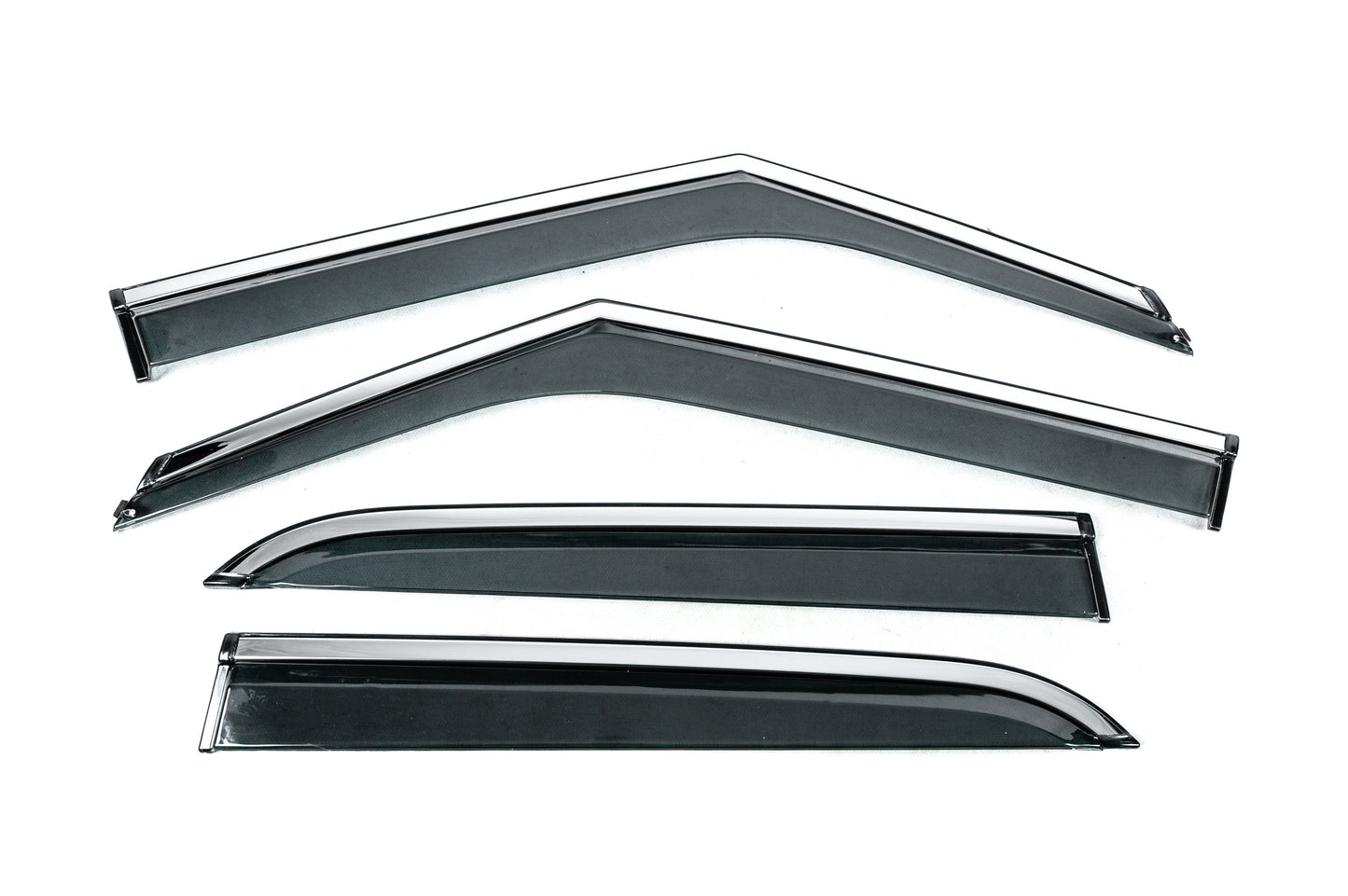 Window Deflectors with Chrome Trim Niken Luxury (4 pcs) for Chevrolet Blazer 2018-2023 - image 1