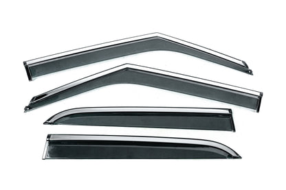 Window Deflectors with Chrome Trim Niken Luxury (4 pcs) for Chevrolet Blazer 2018-2023 - image 1