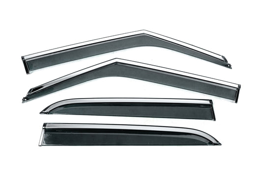 Window Deflectors with Chrome Trim Niken Luxury (4 pcs) for Chevrolet Blazer 2018-2023 - image 1