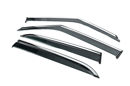 Window Deflectors with Chrome Trim Niken Luxury (4 pcs) for Chevrolet Blazer 2018-2023 - image 2