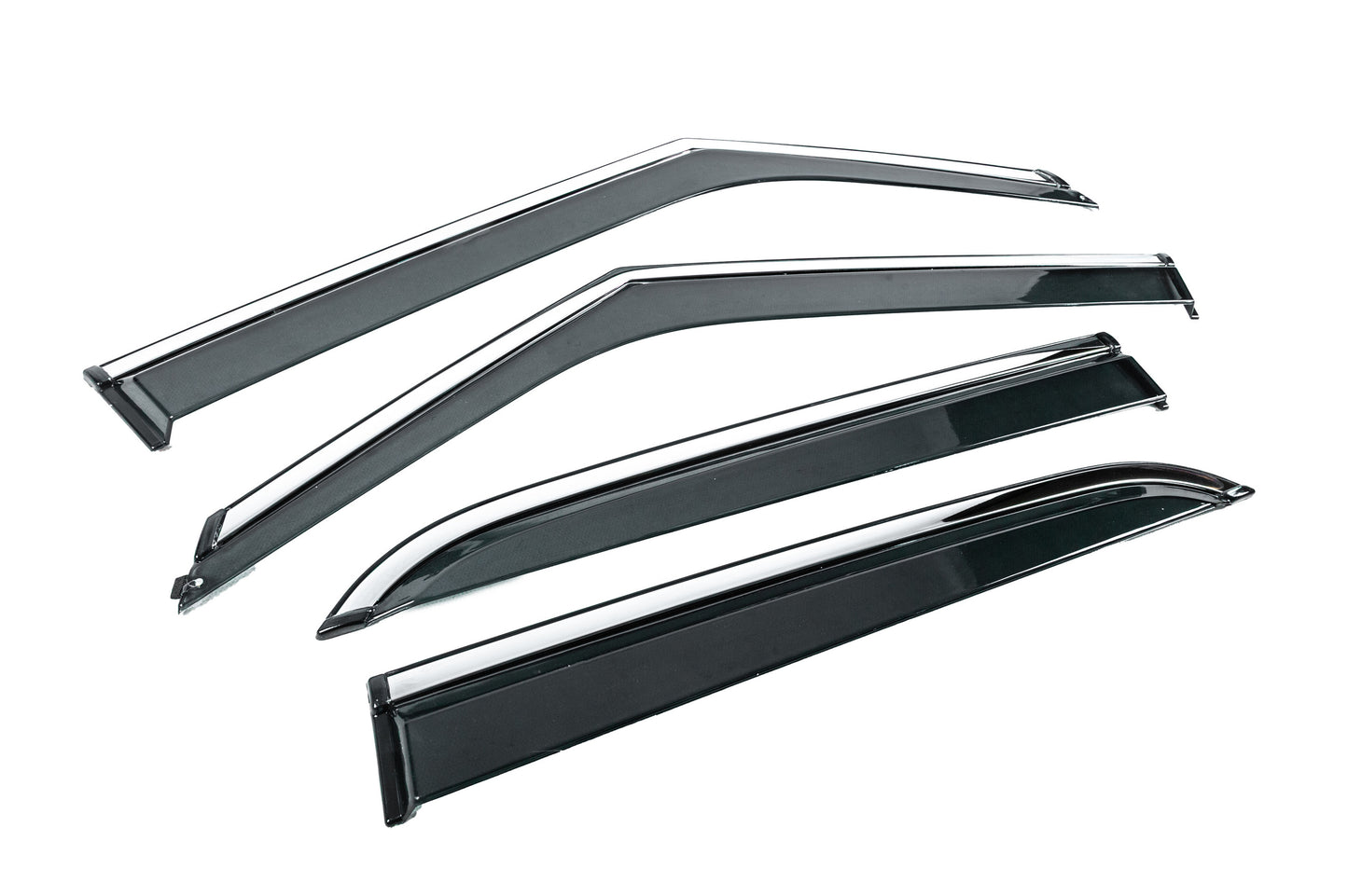 Window Deflectors with Chrome Trim Niken Luxury (4 pcs) for Chevrolet Blazer 2018-2023 - image 3
