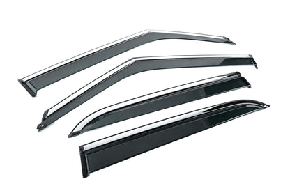 Window Deflectors with Chrome Trim Niken Luxury (4 pcs) for Chevrolet Blazer 2018-2023 - image 3