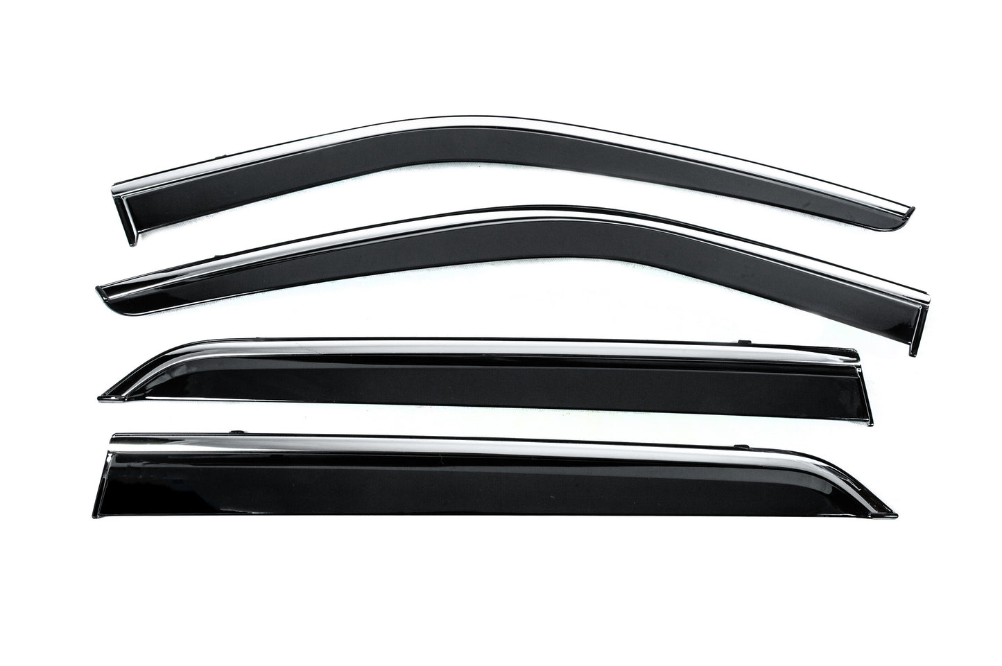 Window Deflectors with Chrome Trim Niken Luxury (4 pcs) for Nissan Kicks 2016- - image 1
