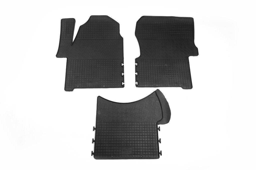 Rubber mats (3 pcs, Polytep) for Volkswagen Crafter 2006-2016 - Reelken Auto