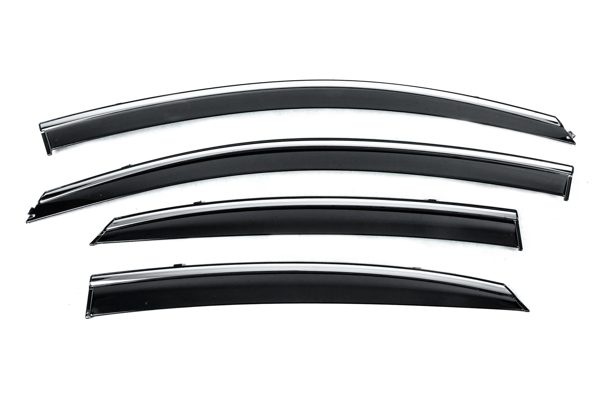 Window Deflectors with Chrome Trim Niken Luxury (4 pcs) for Hyundai Accent 2017-2023 - image 1