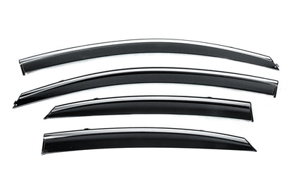 Window Deflectors with Chrome Trim Niken Luxury (4 pcs) for Hyundai Accent 2017-2023 - image 1