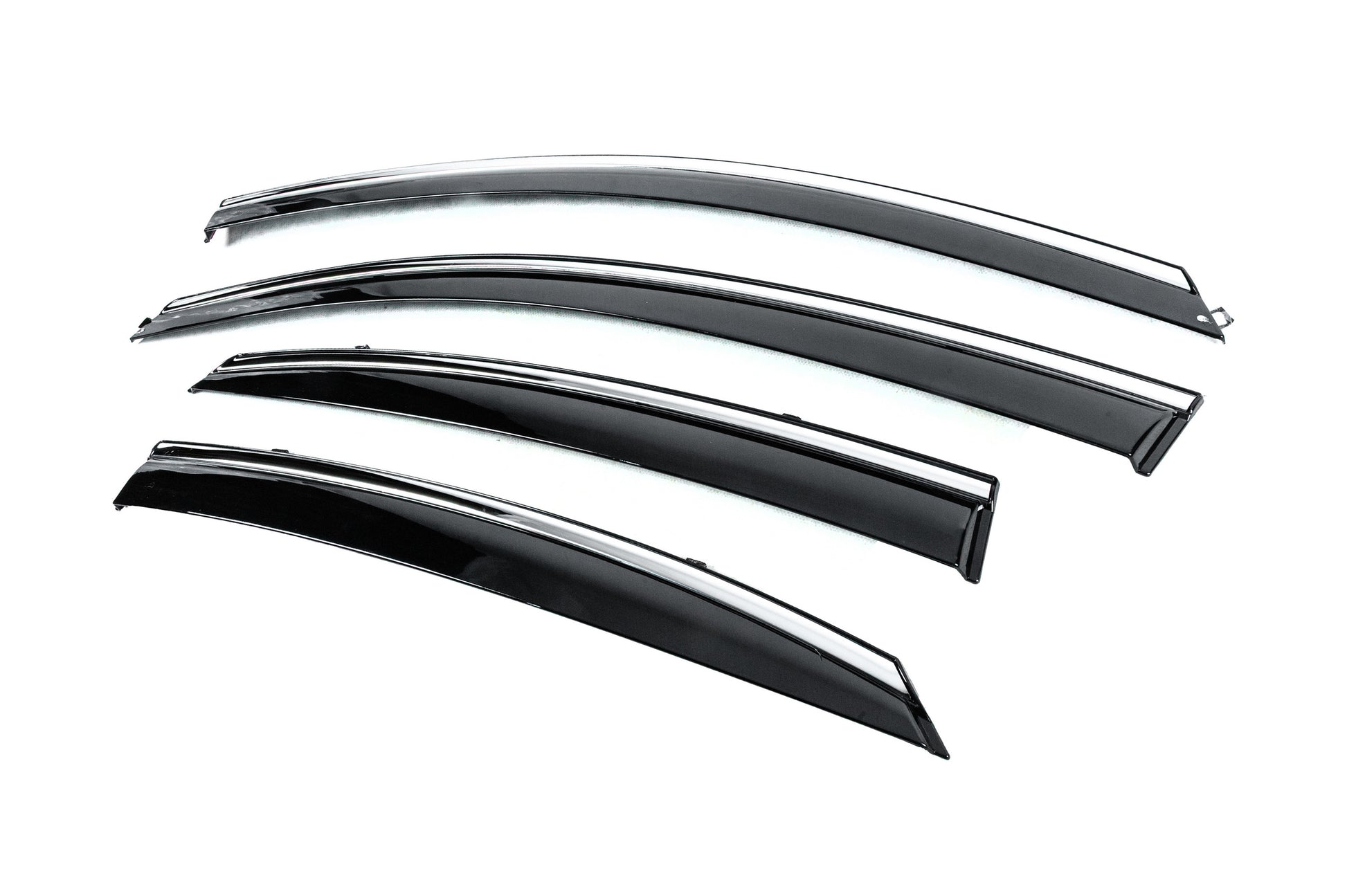 Window Deflectors with Chrome Trim Niken Luxury (4 pcs) for Hyundai Accent 2017-2023 - image 2