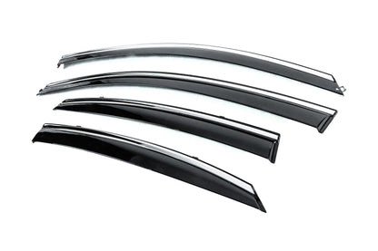 Window Deflectors with Chrome Trim Niken Luxury (4 pcs) for Hyundai Accent 2017-2023 - image 2