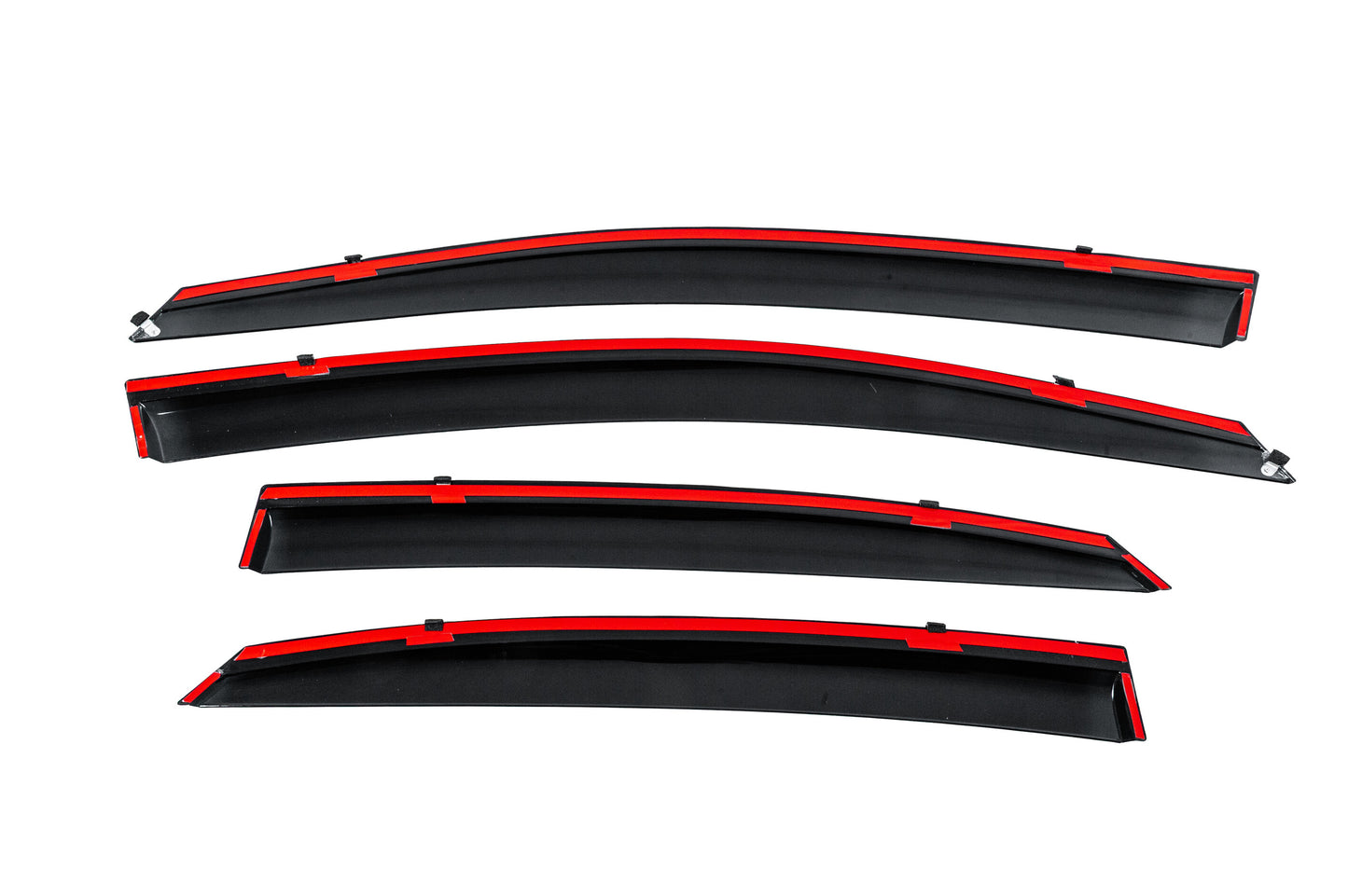 Window Deflectors with Chrome Trim Niken Luxury (4 pcs) for Hyundai Accent 2017-2023 - image 4